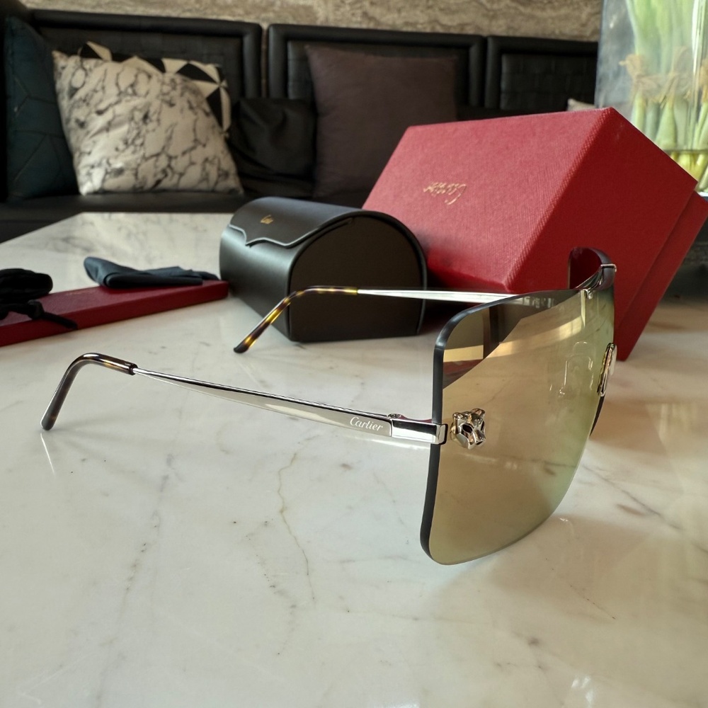 New Cartier Panthers Sunglasses Original - Picture 2 of 16